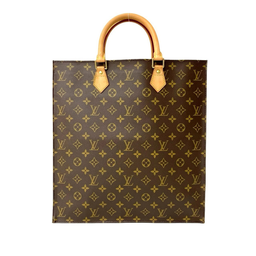 LOUIS VUITTON Authentic Brown Monogram Leather Tote Bag - Picture 3 of 10
